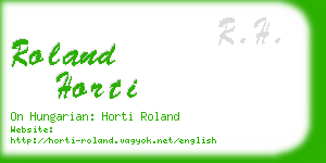 roland horti business card